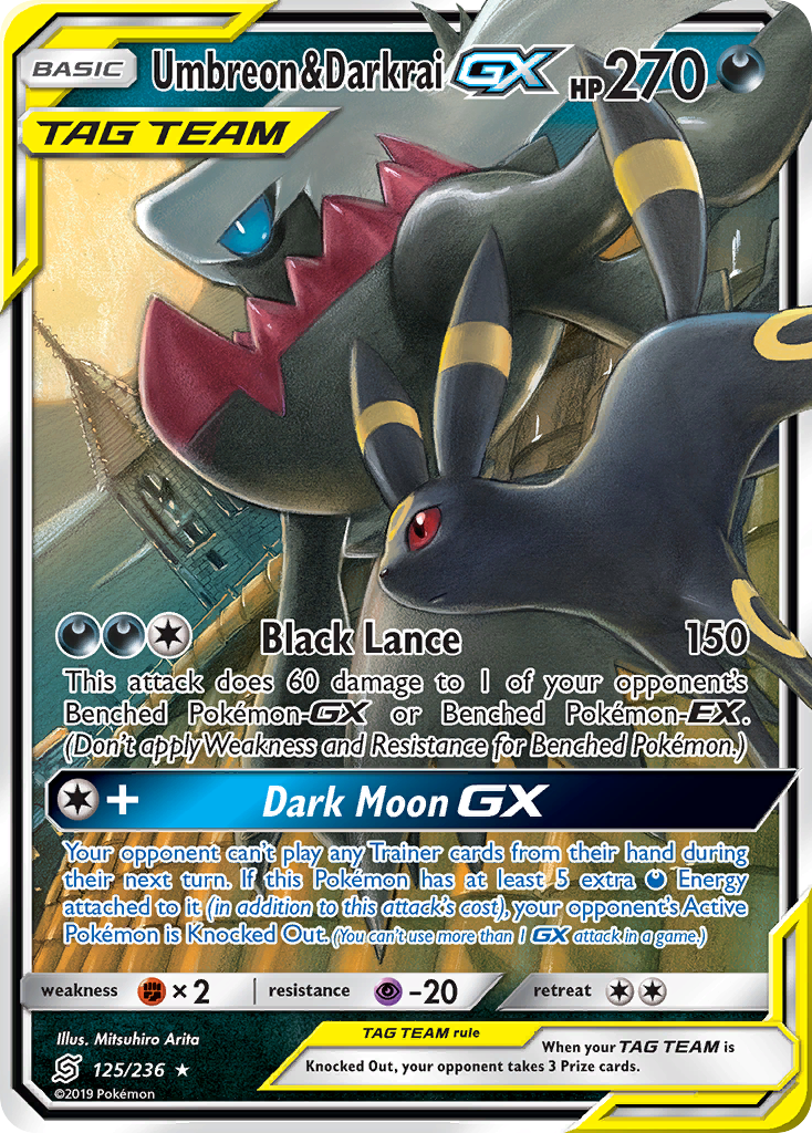 Umbreon & Darkrai GX (125/236) [Sun & Moon: Unified Minds] | Cracking-Singles