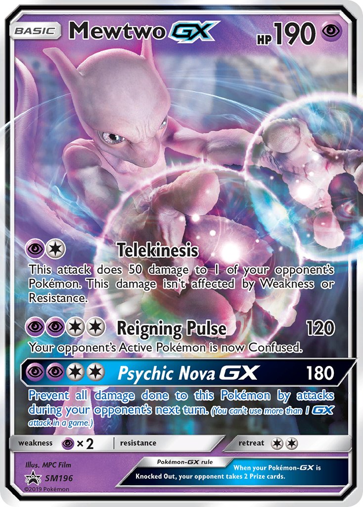 Mewtwo GX (SM196) [Sun & Moon: Black Star Promos] | Cracking-Singles