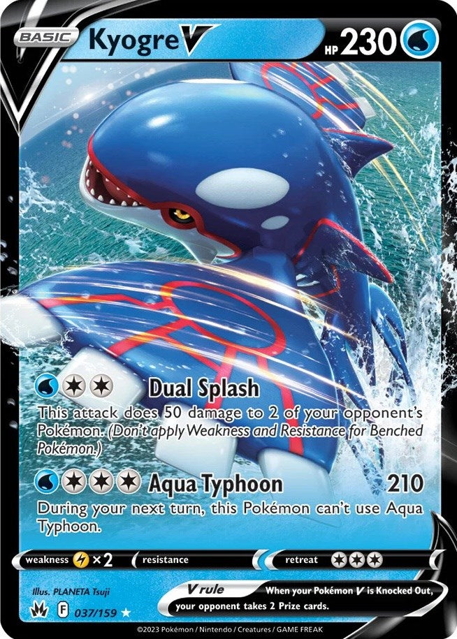 Kyogre V (037/159) [Sword & Shield: Crown Zenith] | Cracking-Singles