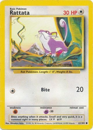 Rattata (61/102) [Base Set Unlimited] | Cracking-Singles