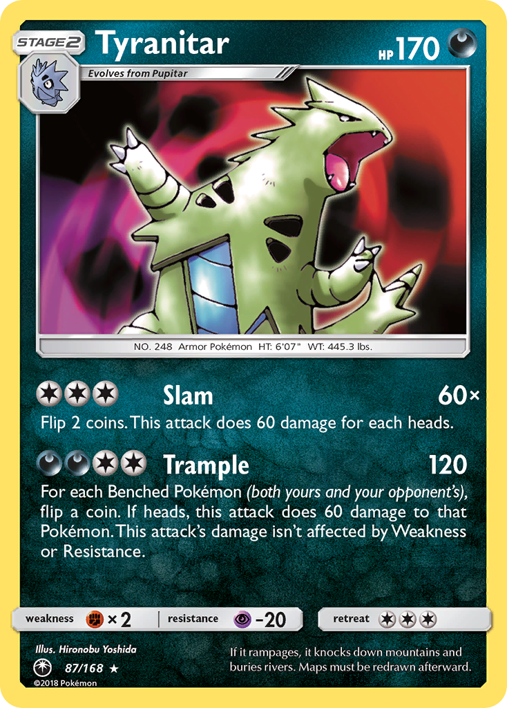 Tyranitar (87/168) [Sun & Moon: Celestial Storm] | Cracking-Singles