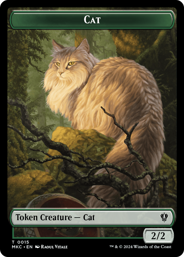 Drake // Cat Double-Sided Token [Murders at Karlov Manor Commander Tokens] | Cracking-Singles