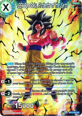 SS4 Son Goku, Protector of the Earth [BT11-034] | Cracking-Singles