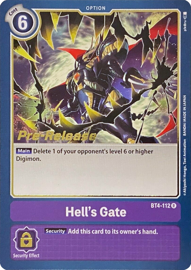 Hell's Gate [BT4-112] [Great Legend Pre-Release Promos] | Cracking-Singles