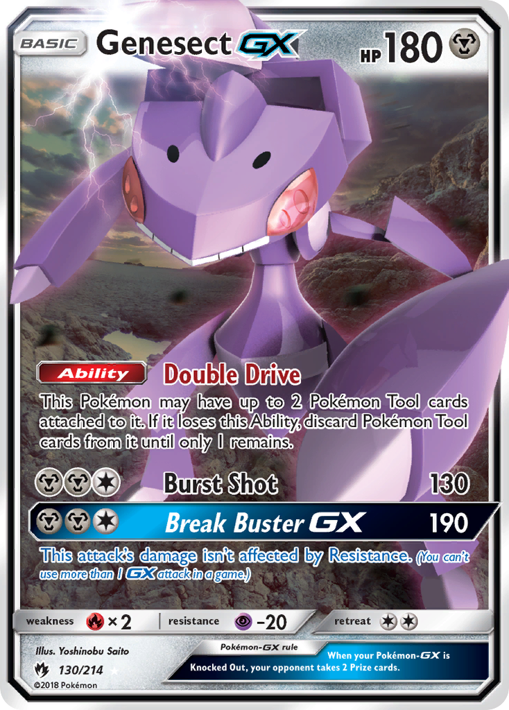 Genesect GX (130/214) [Sun & Moon: Lost Thunder] | Cracking-Singles