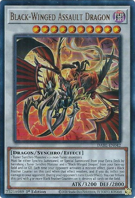 Black-Winged Assault Dragon [DABL-EN042] Ultra Rare | Cracking-Singles