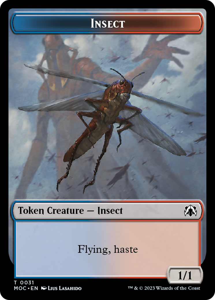 Soldier // Insect Double-Sided Token [March of the Machine Commander Tokens] | Cracking-Singles