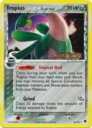 Tropius (23/101) (Delta Species) (Stamped) [EX: Dragon Frontiers] | Cracking-Singles