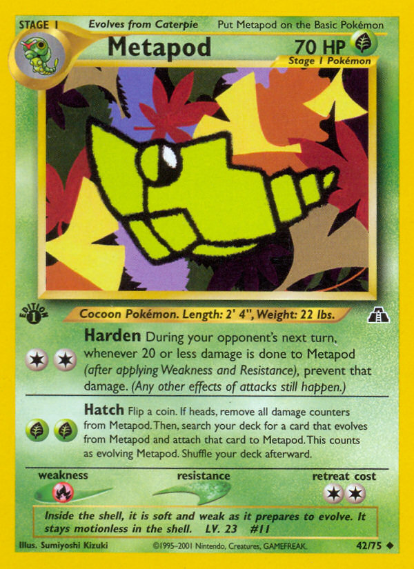 Metapod (42/75) [Neo Discovery 1st Edition] | Cracking-Singles