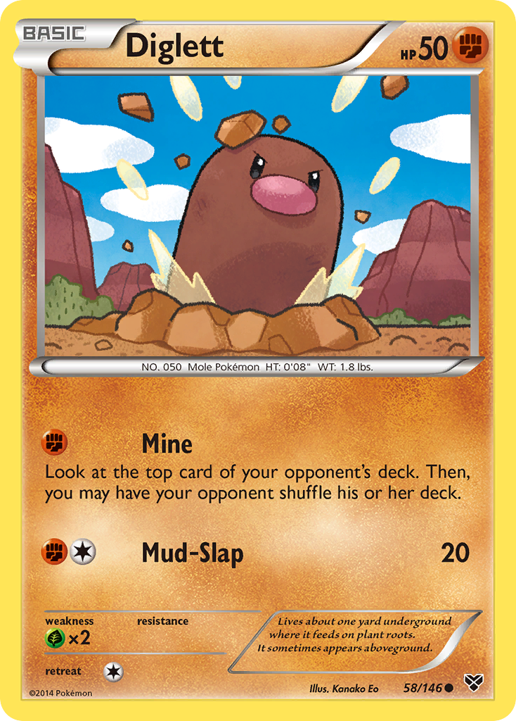 Diglett (58/146) [XY: Base Set] | Cracking-Singles