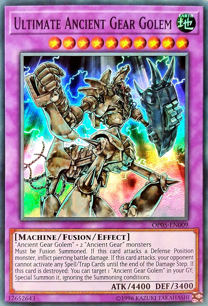 Ultimate Ancient Gear Golem [OP05-EN009] Super Rare | Cracking-Singles