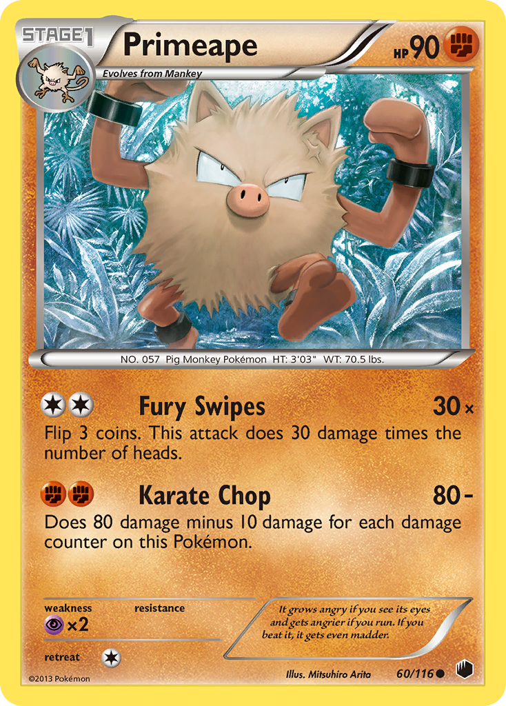 Primeape (60/116) [Black & White: Plasma Freeze] | Cracking-Singles