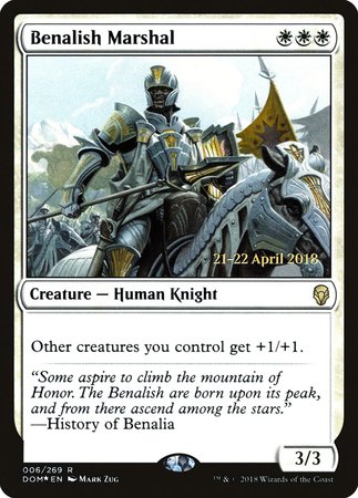 Benalish Marshal [Dominaria Promos] | Cracking-Singles