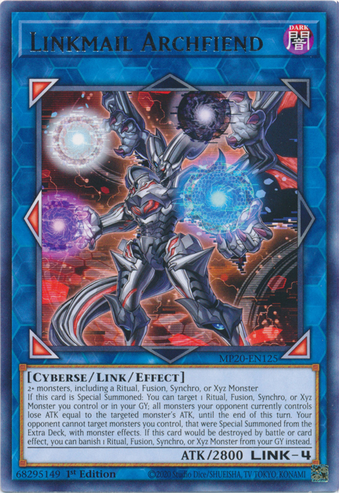 Linkmail Archfiend [MP20-EN125] Rare | Cracking-Singles