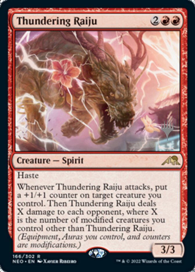 Thundering Raiju (Promo Pack) [Kamigawa: Neon Dynasty Promos] | Cracking-Singles