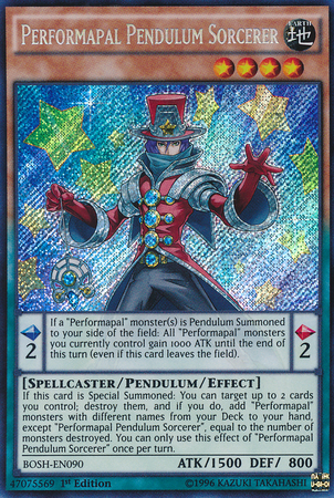 Performapal Pendulum Sorcerer [BOSH-EN090] Secret Rare | Cracking-Singles