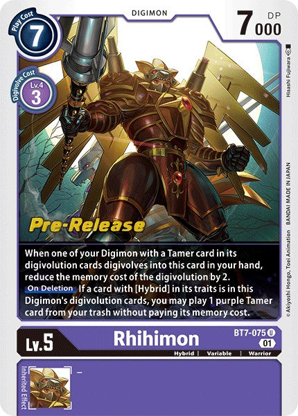 Rhihimon [BT7-075] [Next Adventure Pre-Release Cards] | Cracking-Singles