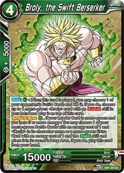 Broly, the Swift Berserker (EB1-30) [Battle Evolution Booster] | Cracking-Singles