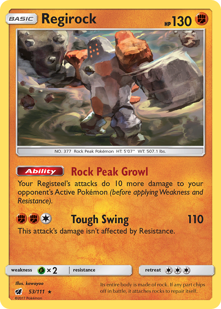 Regirock (53/111) [Sun & Moon: Crimson Invasion] | Cracking-Singles