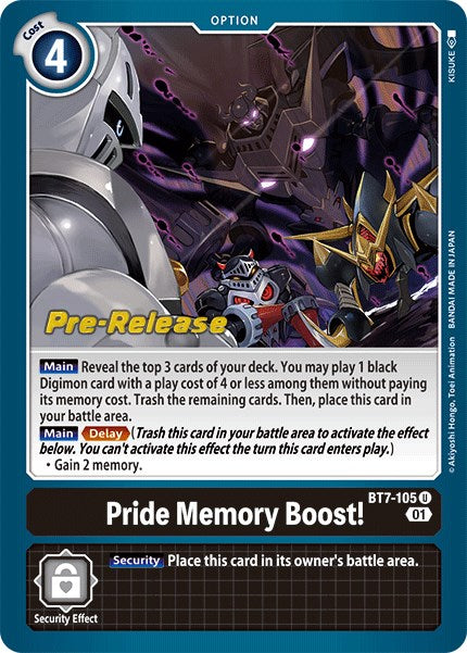 Pride Memory Boost! [BT7-105] [Next Adventure Pre-Release Cards] | Cracking-Singles