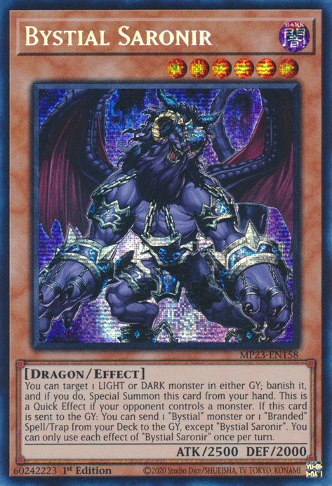 Bystial Saronir [MP23-EN158] Prismatic Secret Rare | Cracking-Singles