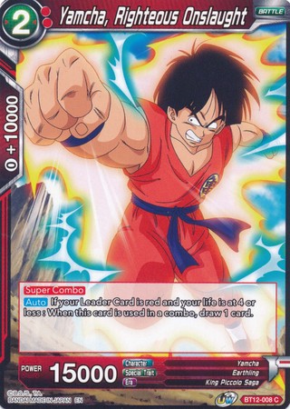 Yamcha, Righteous Onslaught [BT12-008] | Cracking-Singles