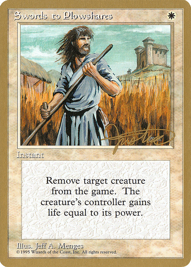 Swords to Plowshares (Mark Justice) [Pro Tour Collector Set] | Cracking-Singles