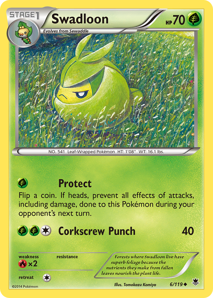 Swadloon (6/119) [XY: Phantom Forces] | Cracking-Singles