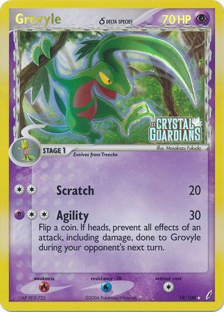 Grovyle (19/100) (Delta Species) (Stamped) [EX: Crystal Guardians] | Cracking-Singles