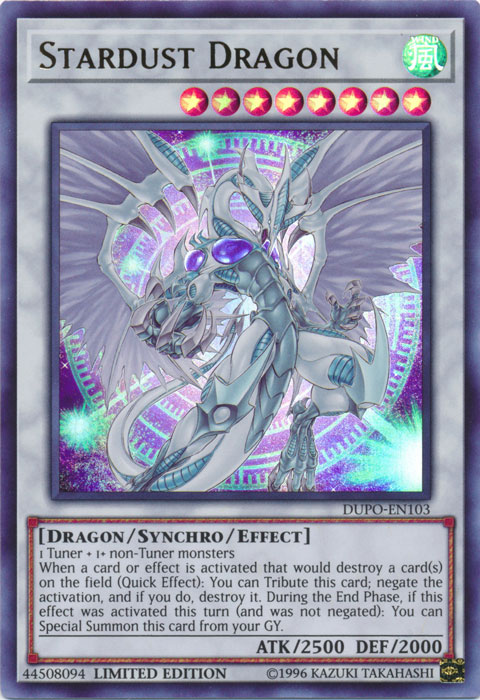 Stardust Dragon [DUPO-EN103] Ultra Rare | Cracking-Singles