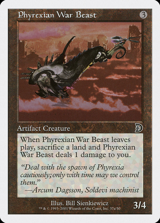 Phyrexian War Beast (Signature on Left) [Deckmasters] | Cracking-Singles