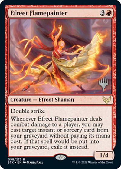 Efreet Flamepainter (Promo Pack) [Strixhaven: School of Mages Promos] | Cracking-Singles