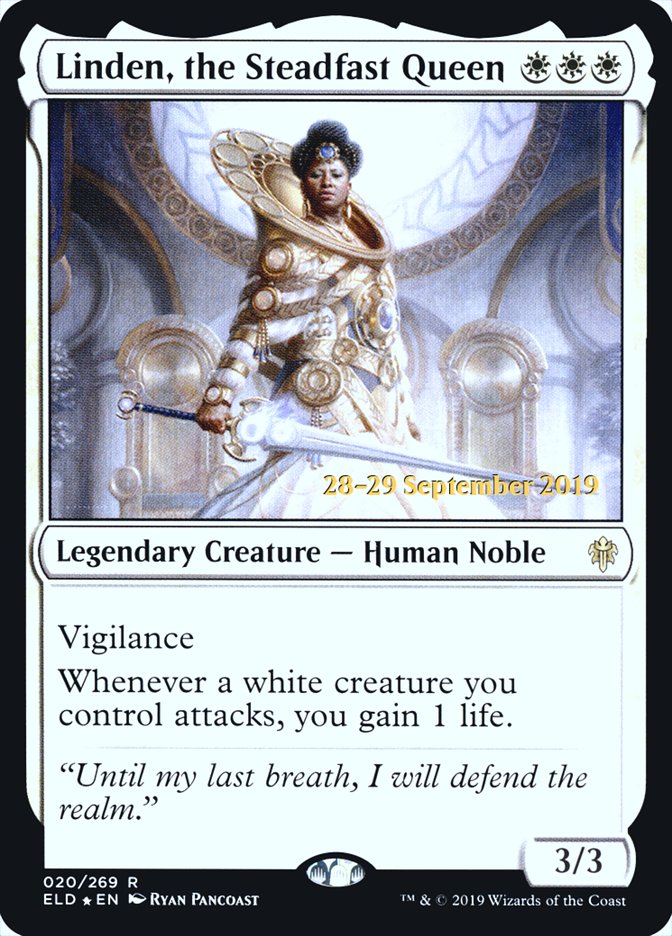 Linden, the Steadfast Queen  [Throne of Eldraine Prerelease Promos] | Cracking-Singles