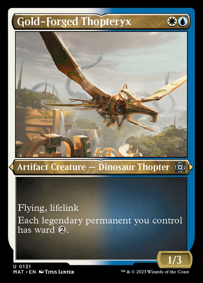 Gold-Forged Thopteryx (Foil Etched) [March of the Machine: The Aftermath] | Cracking-Singles