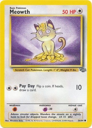 Meowth (56/64) [Jungle Unlimited] | Cracking-Singles