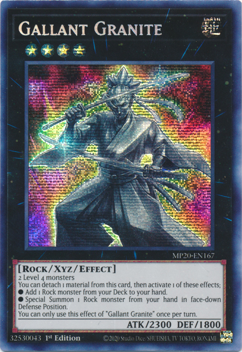 Gallant Granite [MP20-EN167] Prismatic Secret Rare | Cracking-Singles