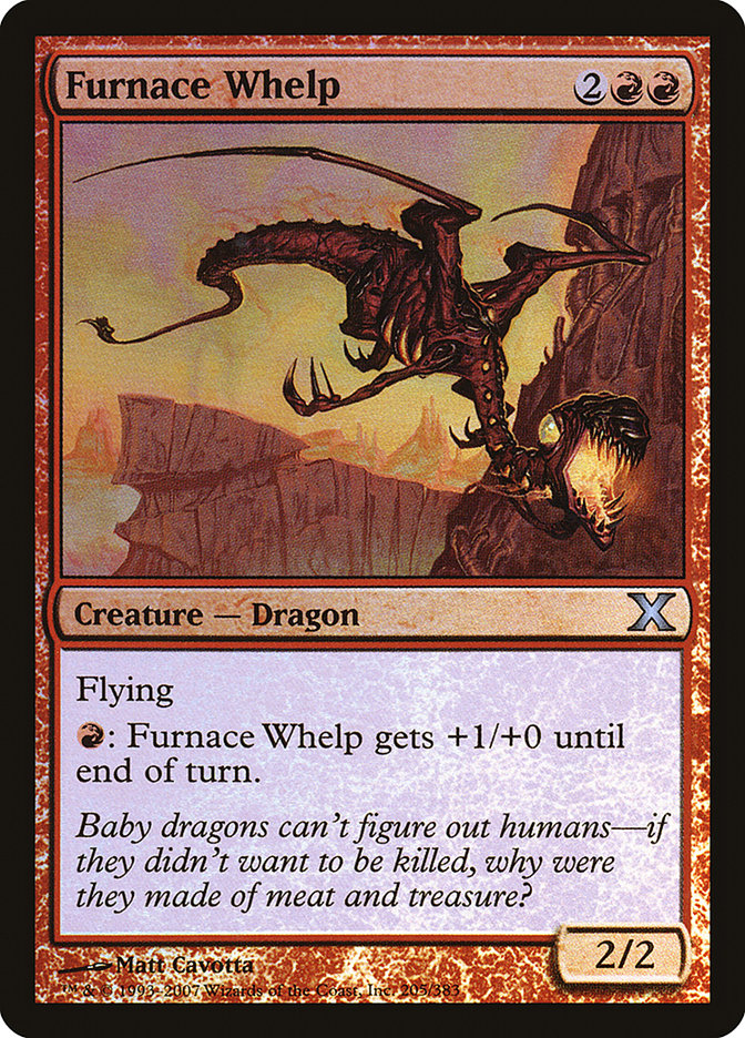 Furnace Whelp (Premium Foil) [Tenth Edition] | Cracking-Singles