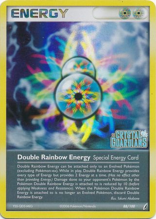 Double Rainbow Energy (88/100) (Stamped) [EX: Crystal Guardians] | Cracking-Singles