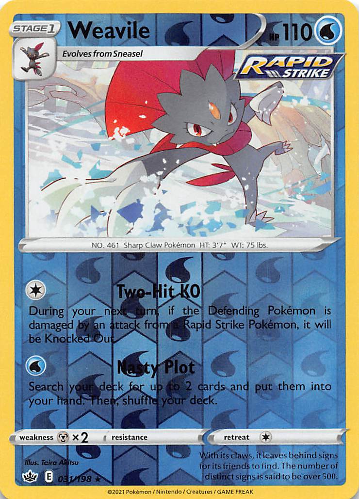 Weavile (031/198) [Sword & Shield: Chilling Reign] | Cracking-Singles