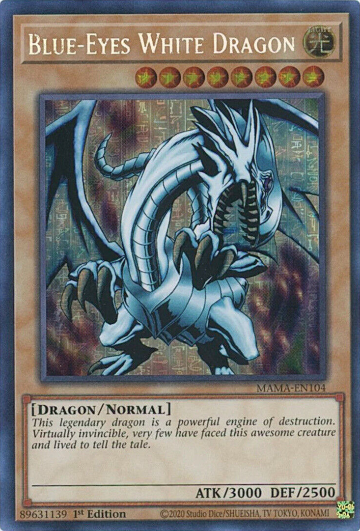 Blue-Eyes White Dragon [MAMA-EN104] Ultra Pharaoh's Rare | Cracking-Singles