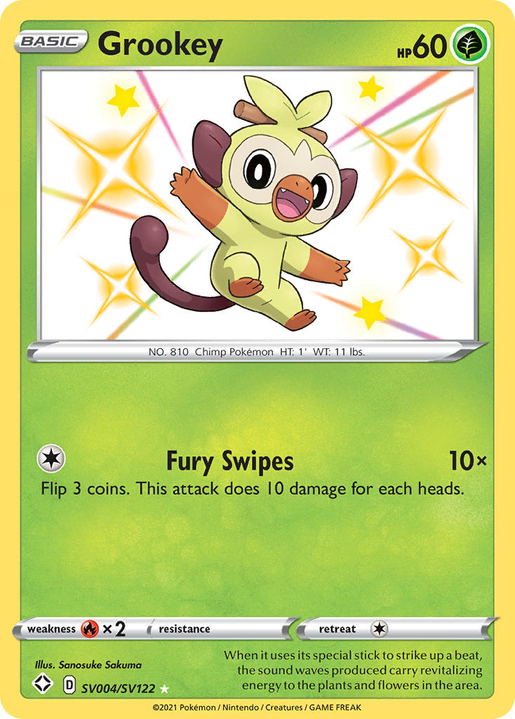 Grookey (SV004/SV122) [Sword & Shield: Shining Fates] | Cracking-Singles