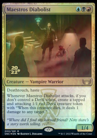 Maestros Diabolist [Streets of New Capenna Prerelease Promos] | Cracking-Singles