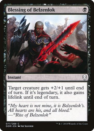 Blessing of Belzenlok [Dominaria] | Cracking-Singles