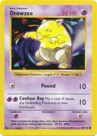 Drowzee (49/102) [Base Set Shadowless Unlimited] | Cracking-Singles