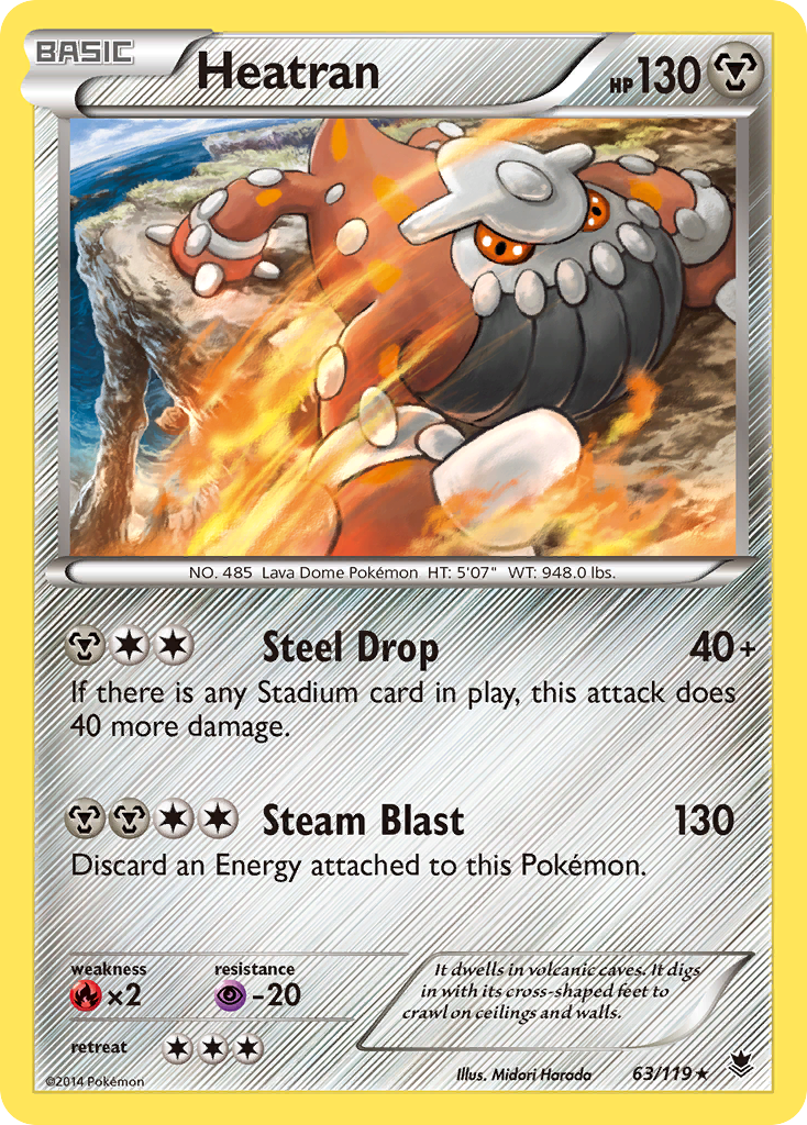 Heatran (63/119) [XY: Phantom Forces] | Cracking-Singles