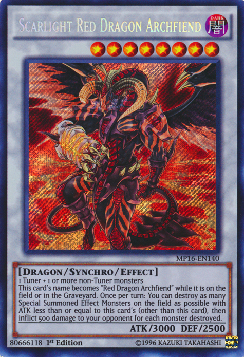 Scarlight Red Dragon Archfiend [MP16-EN140] Secret Rare | Cracking-Singles