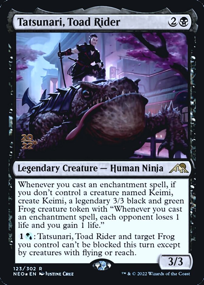 Tatsunari, Toad Rider [Kamigawa: Neon Dynasty Prerelease Promos] | Cracking-Singles