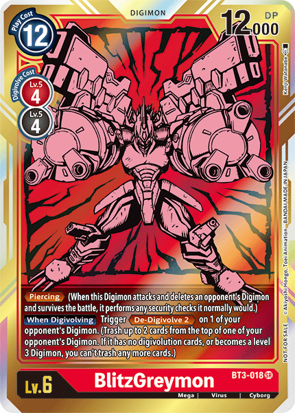 BlitzGreymon [BT3-018] (Alternate Art) [Release Special Booster Ver.1.5] | Cracking-Singles