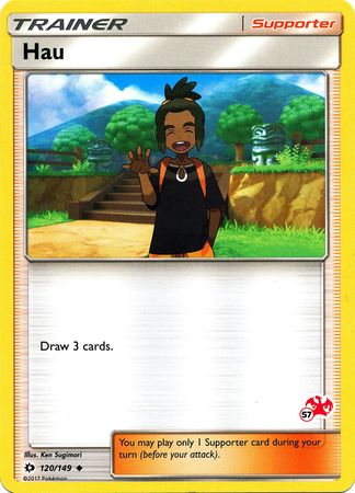 Hau (120/149) (Charizard Stamp #57) [Battle Academy 2020] | Cracking-Singles