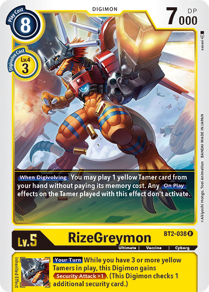 RizeGreymon [BT2-038] [Release Special Booster Ver.1.5] | Cracking-Singles